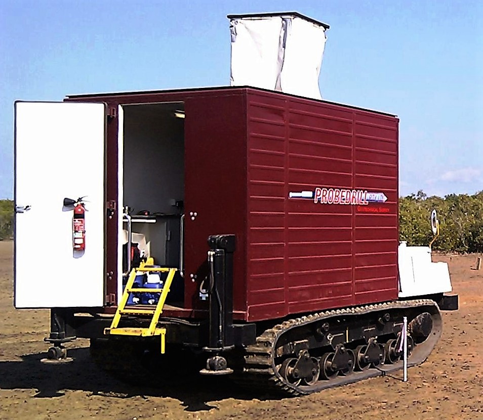 Tracked Rig based in Port Hedland Probedrill Geotechnical Investigation
